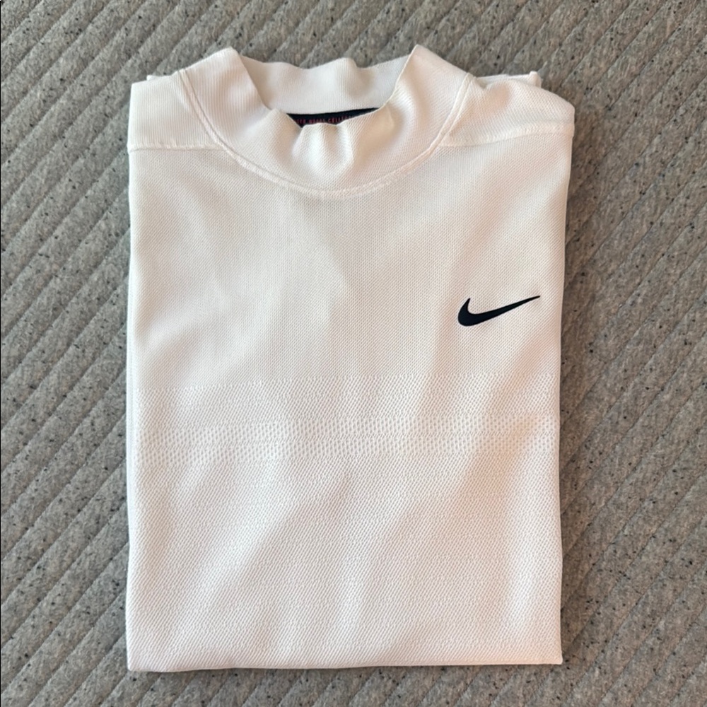 Nike x Tiger Woods Men's Mock Neck Golf Polo - White (Large)